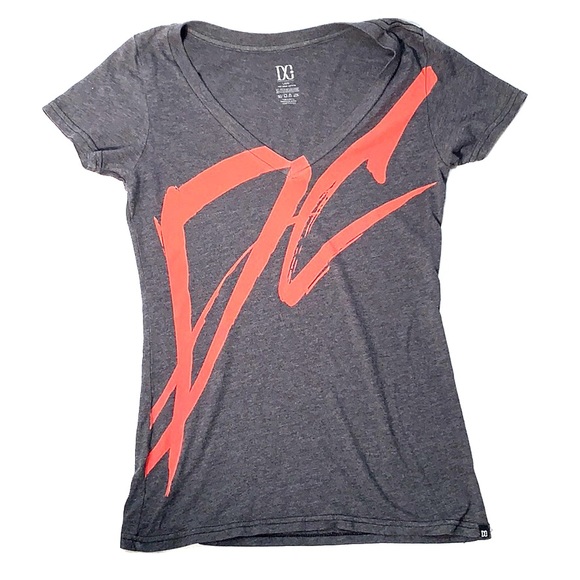 black graphic tee with red writing
